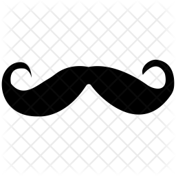 256x256 Handlebar Mustache Icon Of Glyph Style