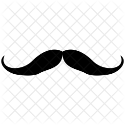 256x256 Petite Handlebar Mustache Icon Of Glyph Style