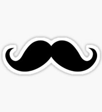 210x230 Handlebar Mustache Stickers Redbubble
