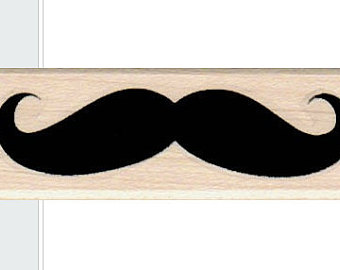 340x270 Handlebar Mustache Rubber Stamp Small X Inches Etsy