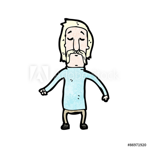 500x500 Cartoon Blond Man With Handlebar Mustache