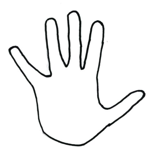 500x508 Hand Templates Printable Free Download Clip Art Hand Templates