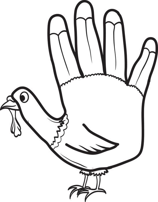 546x700 Handprint Coloring Page