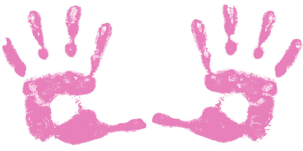 600x300 Baby Handprint Outline Baby Hands