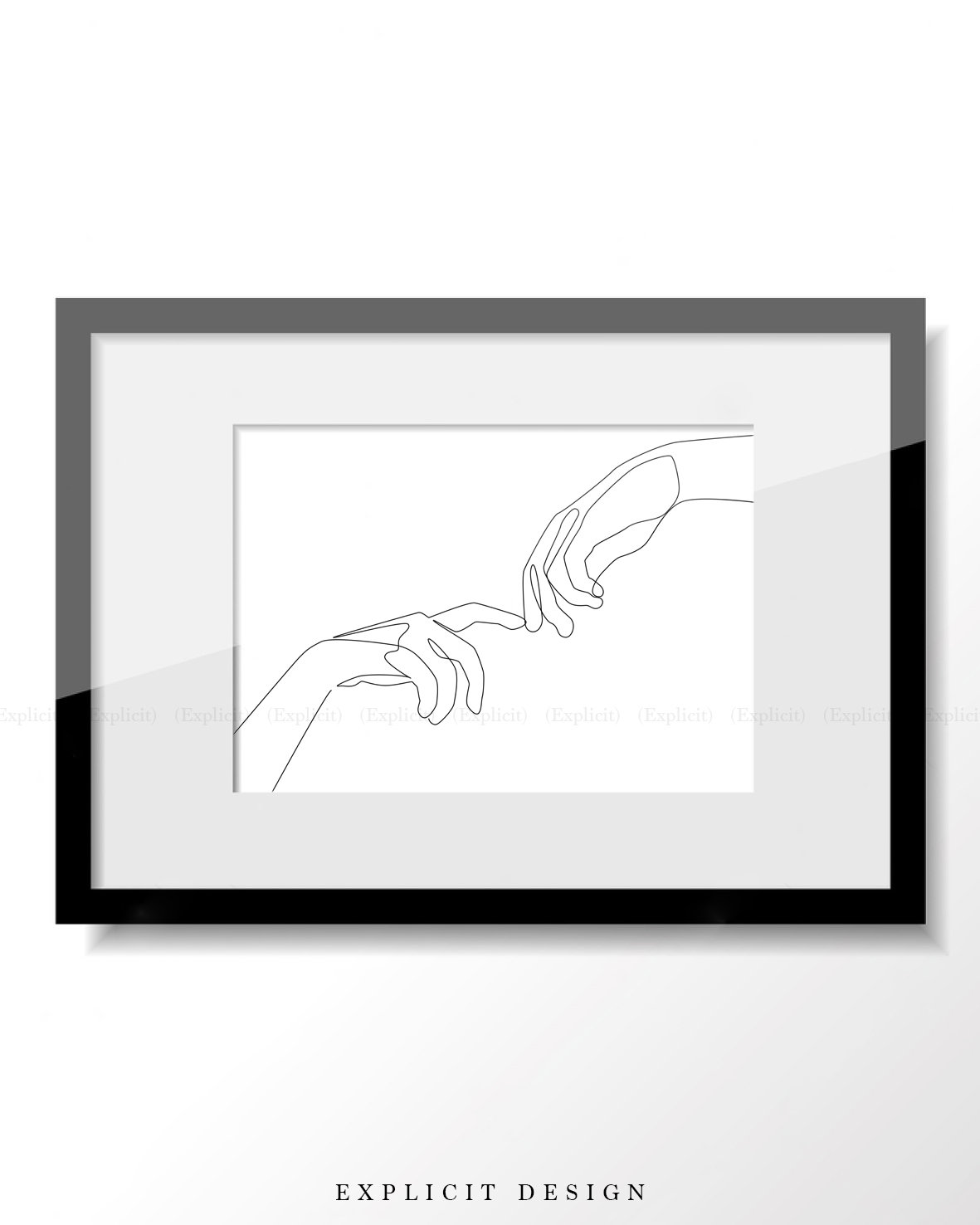 1181x1476 Finger Touch Printable One Line Drawing Print Romantic Hands Etsy
