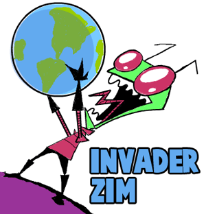 300x312 How To Draw Zim From Invader Zim With World In His Hands Step