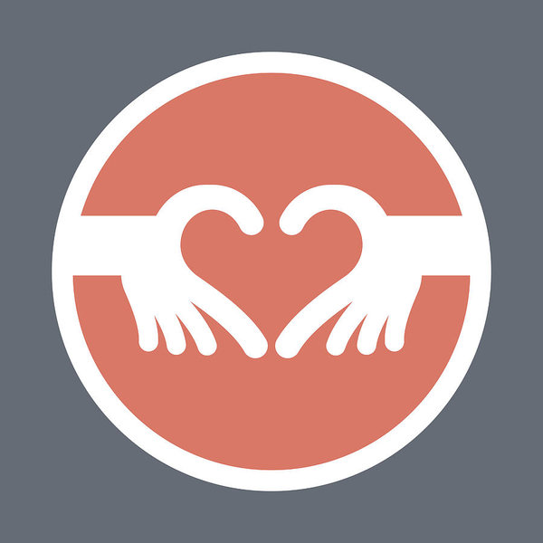 600x600 Hands Making Heart Shape Art Print