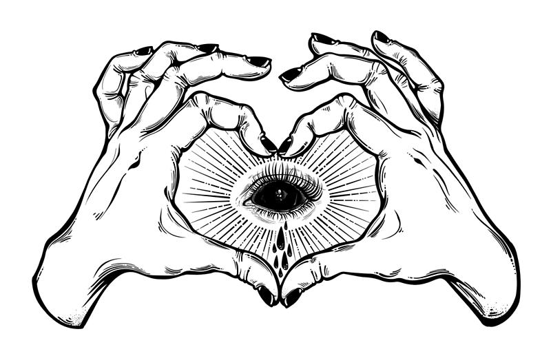 800x520 Two Hands Making Heart Sign With Black Empty Evil Eye Crying