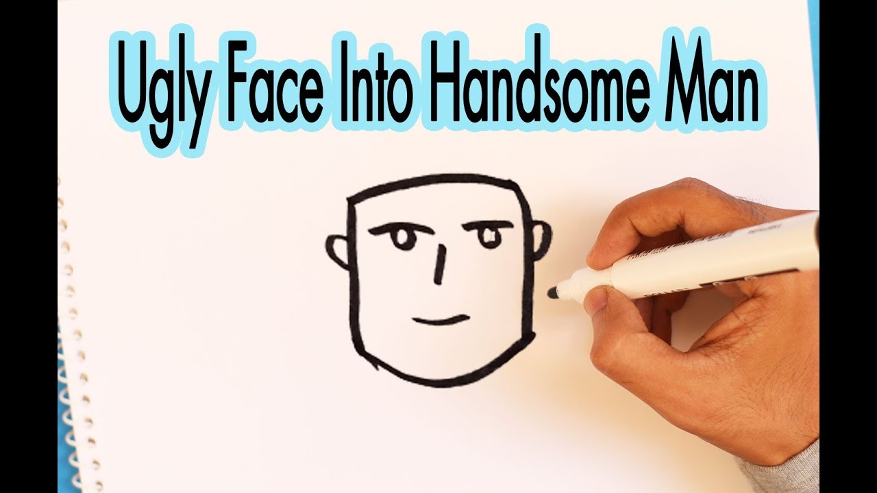 1280x720 how to turn ugly face into handsome man ! amazing art for kids