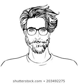 260x280 Huge Collection Of 'man With Glasses Drawing' Download More Than