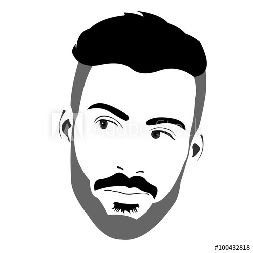 500x500 confident handsome bearded man looking back over the shoulder