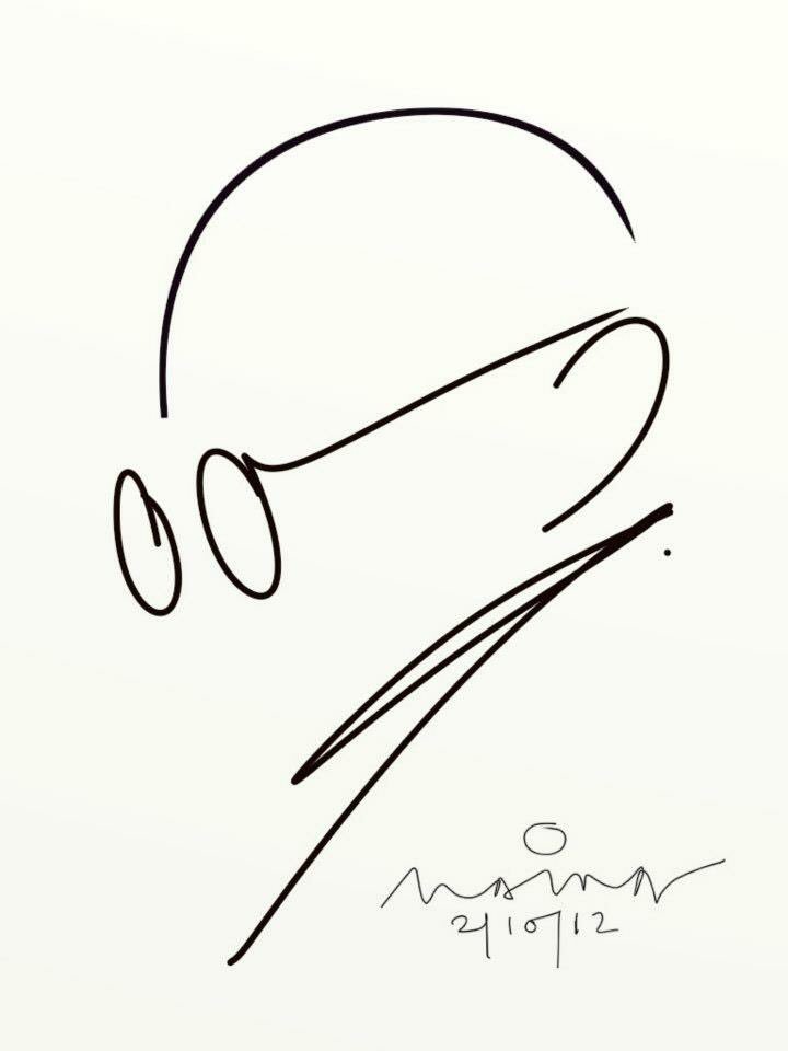 720x960 Gandhiji Drawing Calligraphy For Free Download
