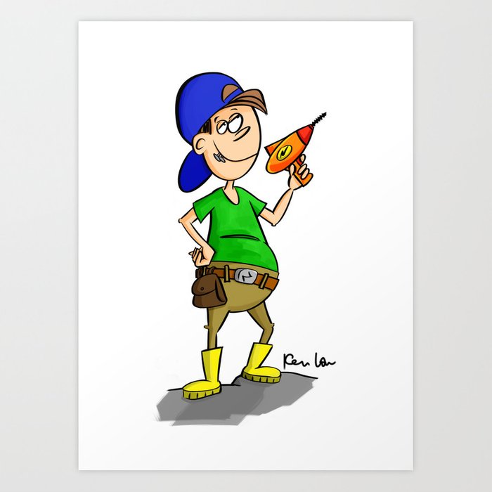 700x700 Handyman Art Print