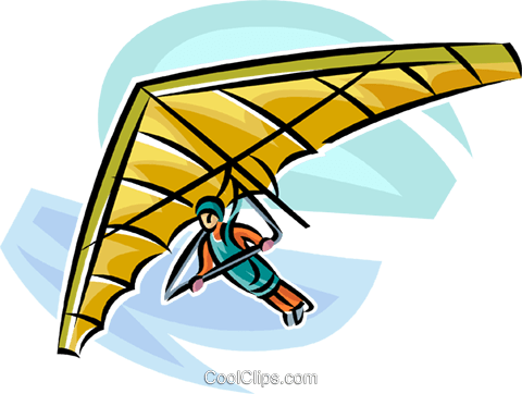 480x362 Hang Glider Royalty Free Vector Clip Art Illustration