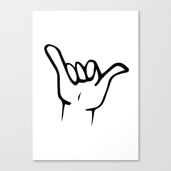 550x550 shaka hang loose art print canvas print