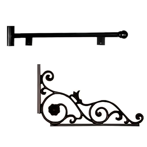 500x500 hanging sign bracket and decorative scrolls