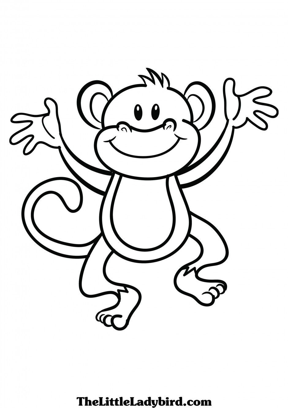 940x1329 Hanging Monkey Clipart Black And White Clipart Portal