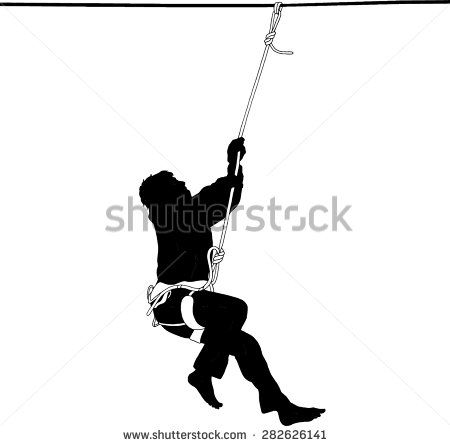 450x446 Man Hanging Rope Drawing