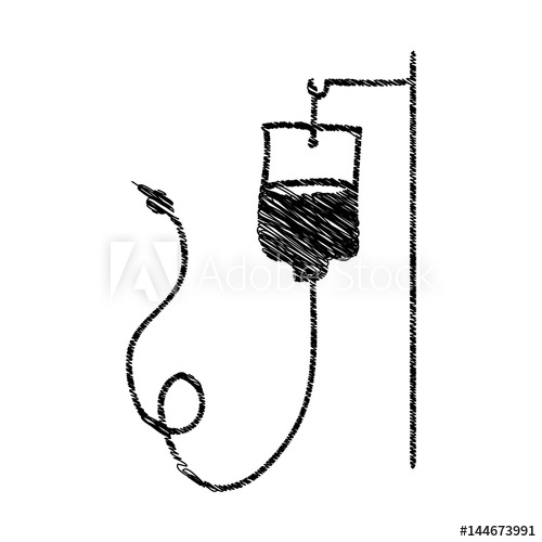 500x500 Silhouette Drawing Hanging Bag For Blood Donation Vector