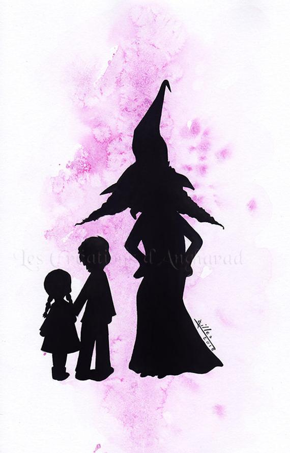 570x890 original watercolor hansel et gretel etsy