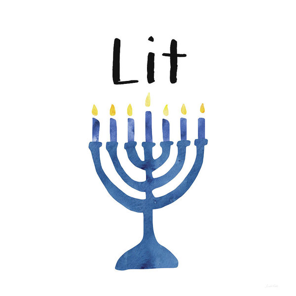 600x600 Lit Menorah Art