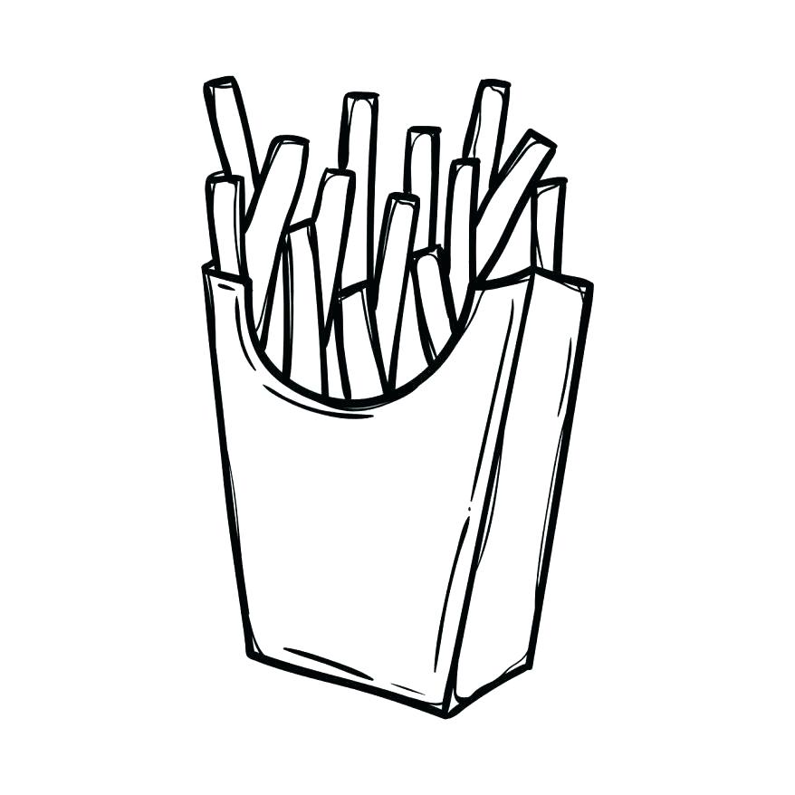 878x878 French Fries Drawing Zupa