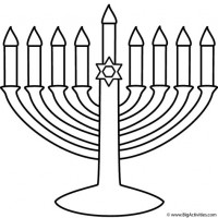 200x200 Hanukkah Candle Coloring Pages Murderthestout