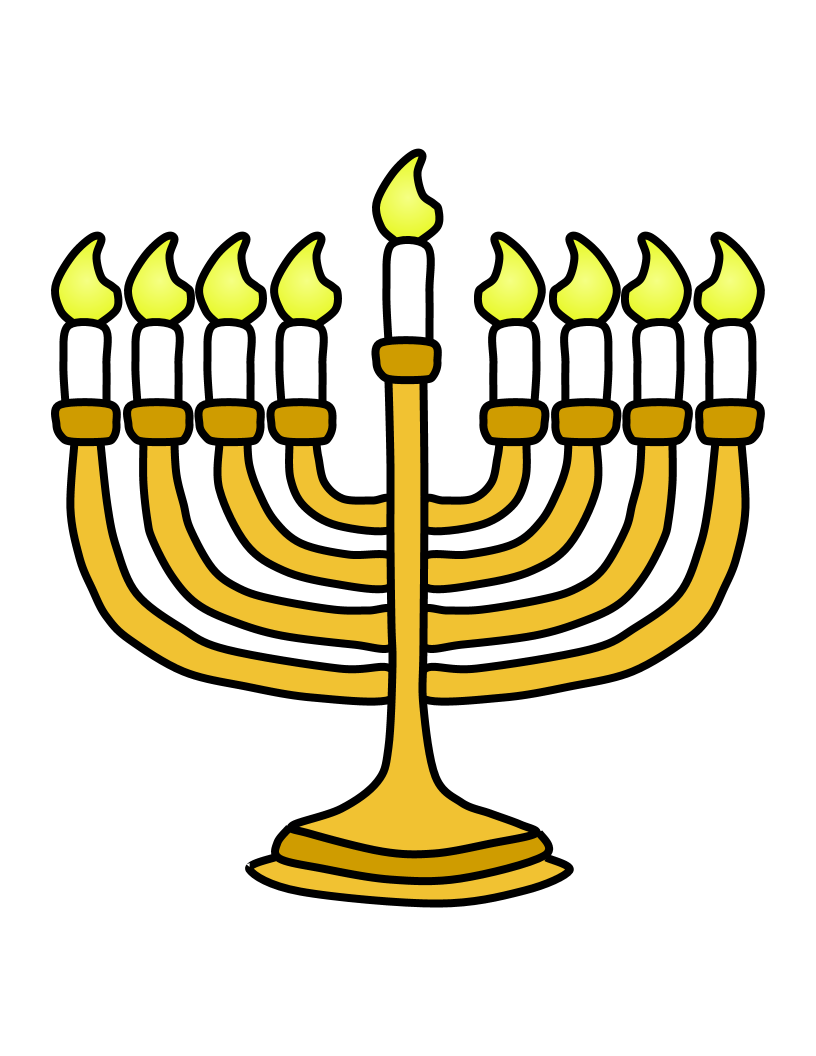 816x1056 Hanukkah Menorah Clipartshare