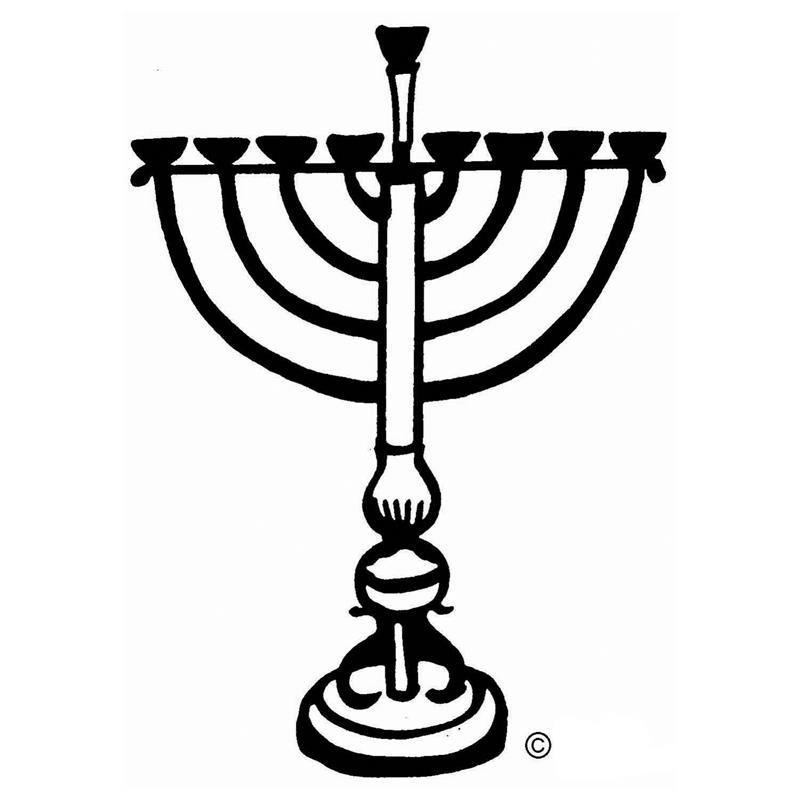 800x800 Large Chanukah Menorah Jewish Rubber Stamp Great Pricing