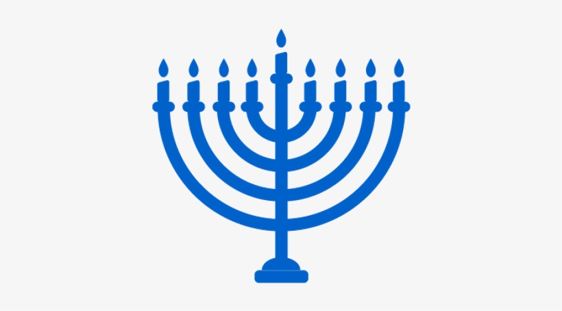 820x454 Blue Menorah Hanukkah