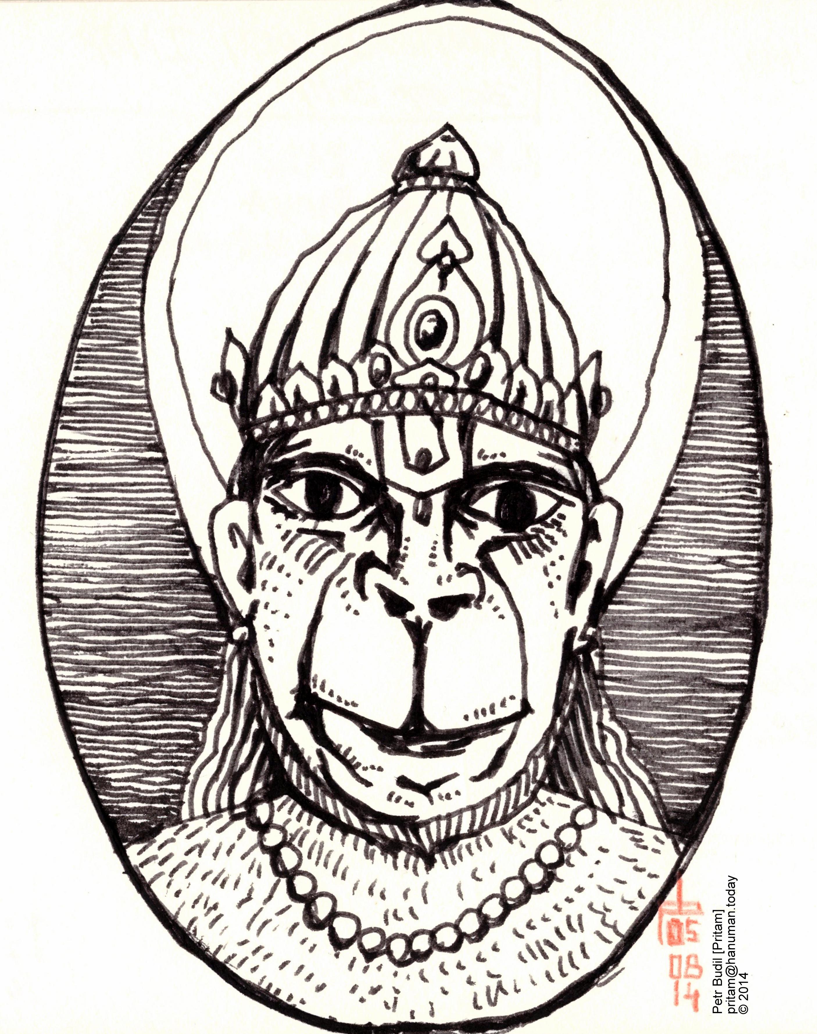 Hanuman Drawing Free download on ClipArtMag