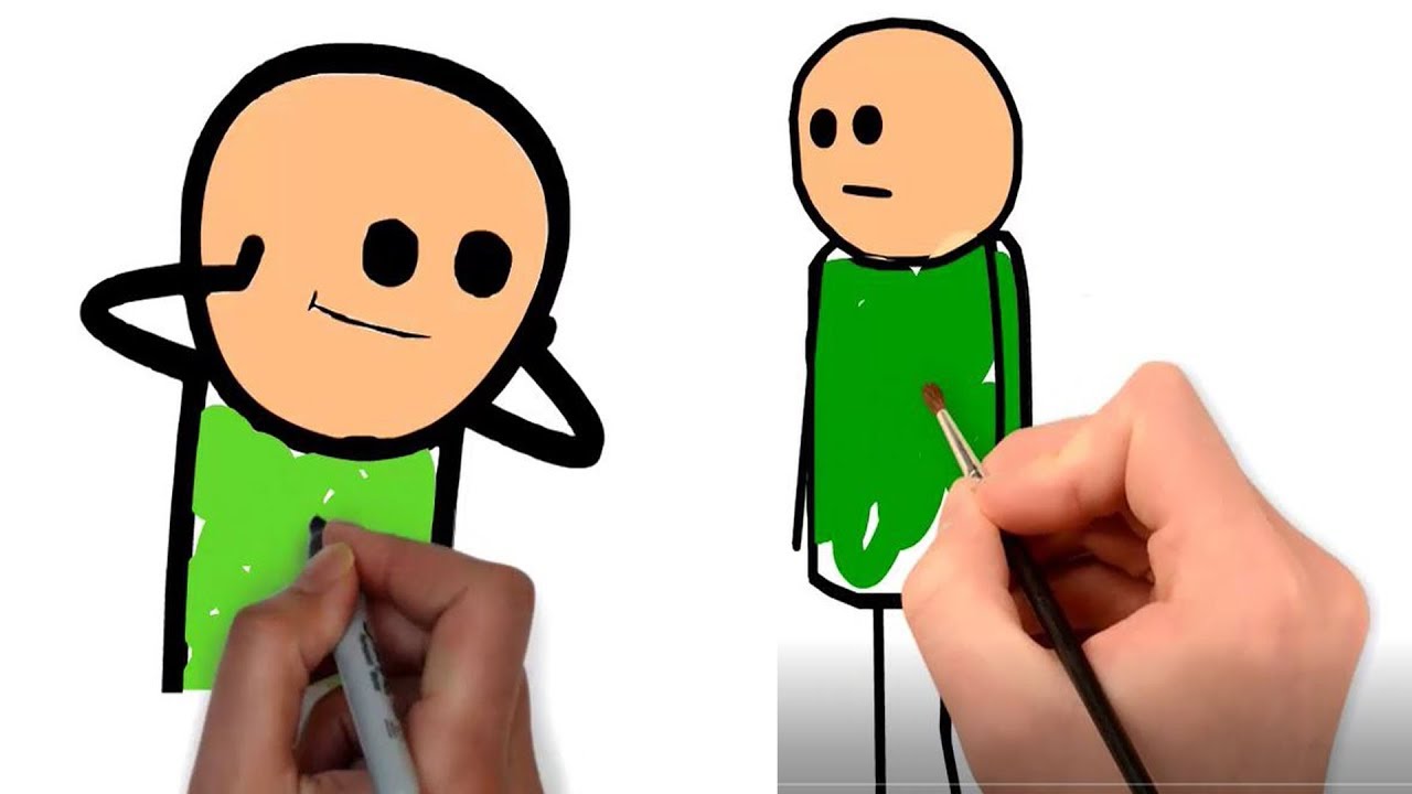 1280x720 How To Draw And Color Cyanide Happiness Drawing For Kids Step