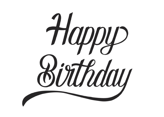 626x446 Happy Birthday Typography Design Illustration Vector Free Download
