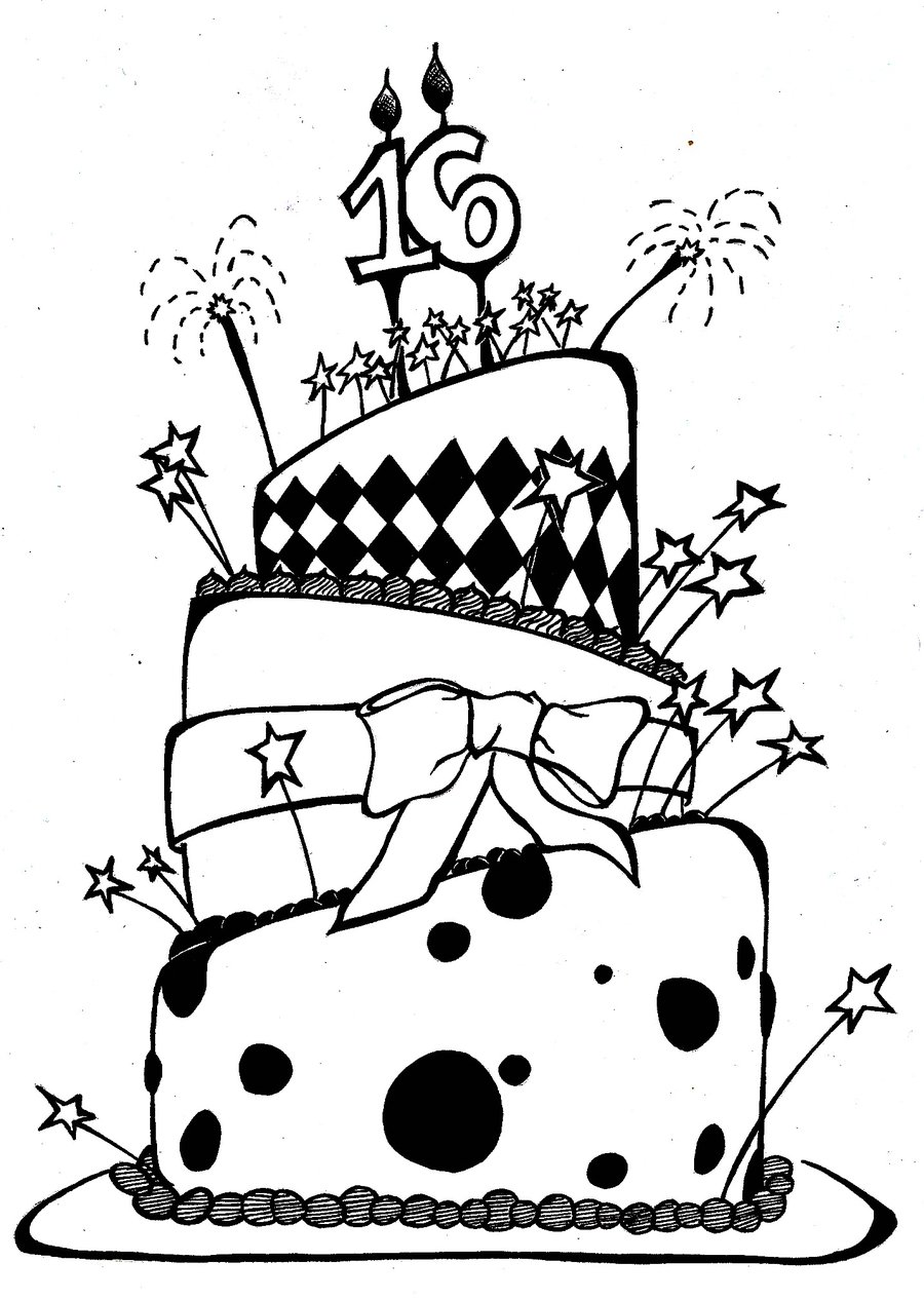900x1266 Happy Birthday Cake Drawing Ideas