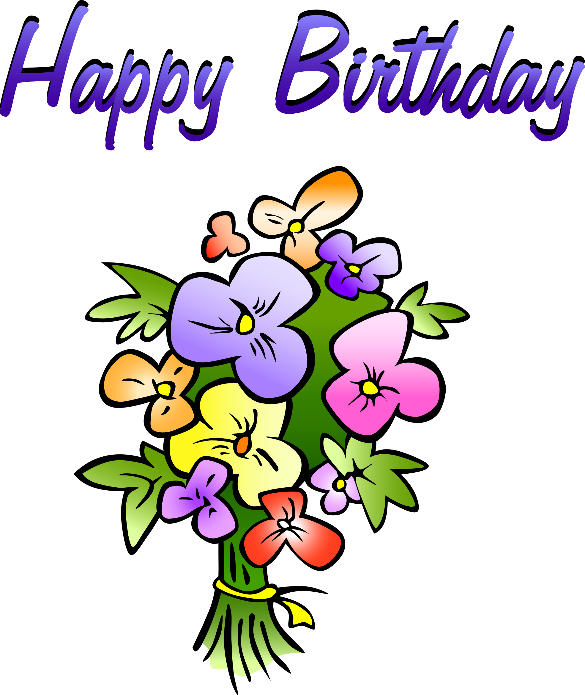 1969x2336 Collection Of Free Bouquet Drawing Happy Birthday Download On Ui Ex