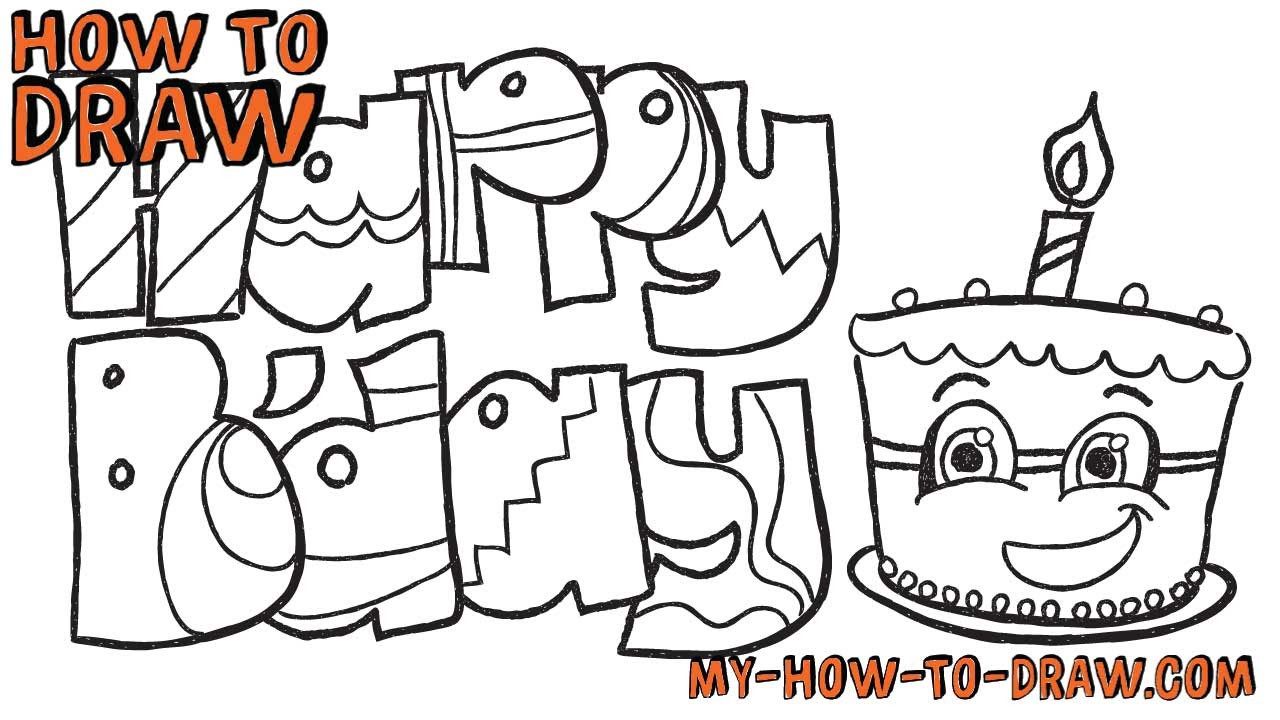 1280x720 What To Draw On A Birthday Card How To Draw Happy Birthday Cards