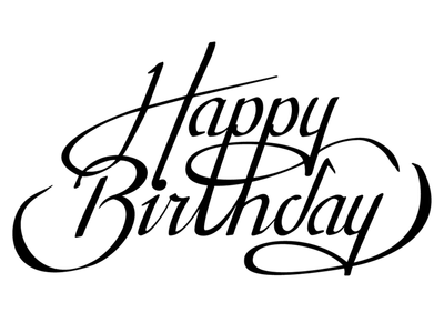 400x300 Happy Birthday Typography