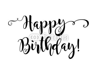 400x306 Happy Birthday Beautiful Greeting Card Poster With Calligraphy