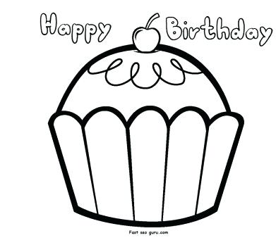 Happy Birthday Line Drawing | Free download on ClipArtMag