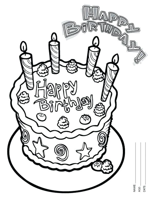 Happy Birthday Line Drawing | Free download on ClipArtMag