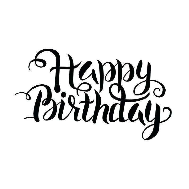 Happy Birthday Line Drawing | Free download on ClipArtMag