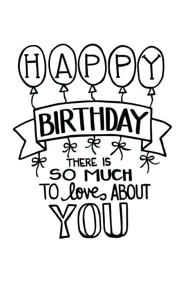 Happy Birthday Line Drawing Free Download On Clipartmag