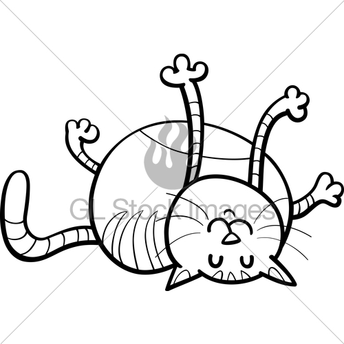 500x500 Happy Cat Bw Gl Stock Images