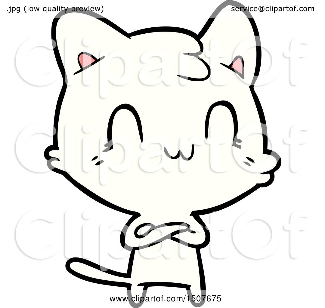 1080x1024 Cartoon Happy Cat