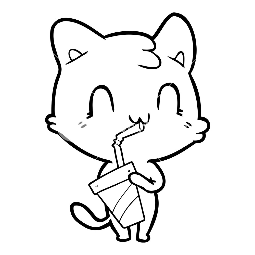 1000x1000 Cartoon Happy Cat Royalty Free Stock Image