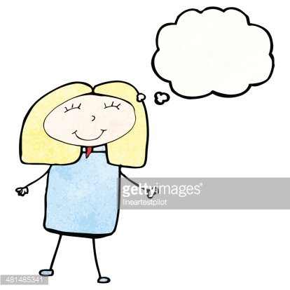 414x414 Child's Drawing Of A Happy Woman Premium Clipart