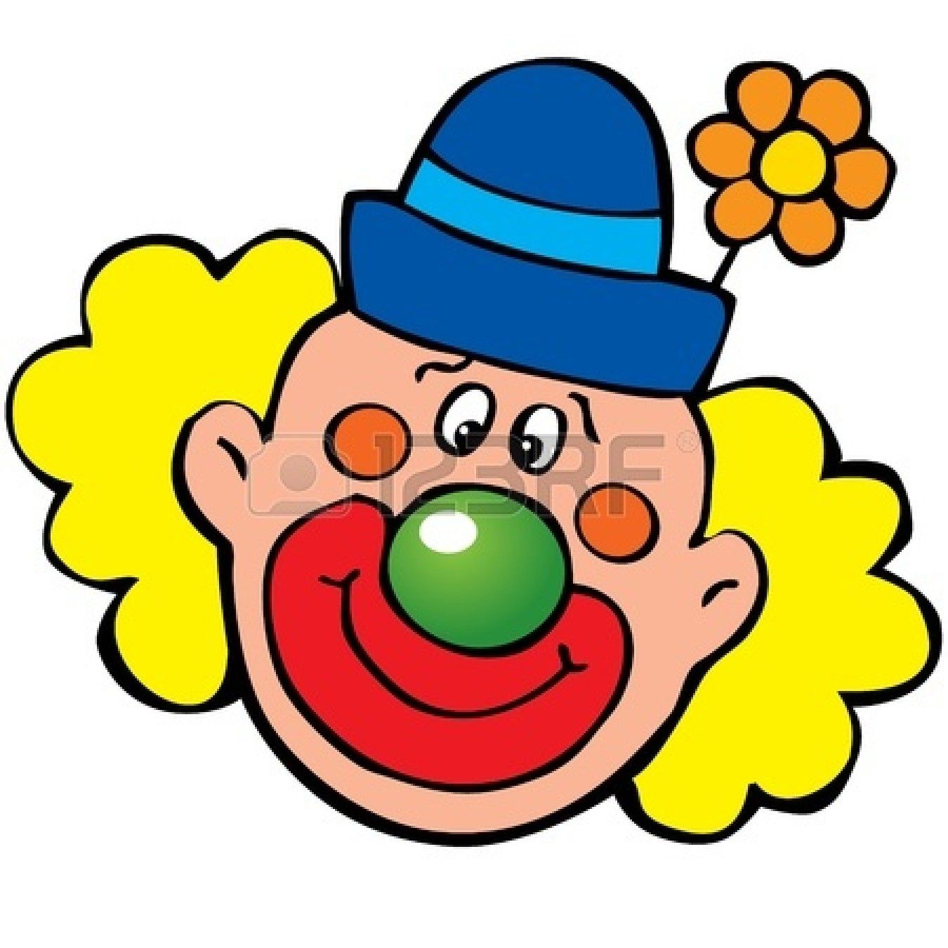 1350x1350 clown face clip art clown clip art happy clown art