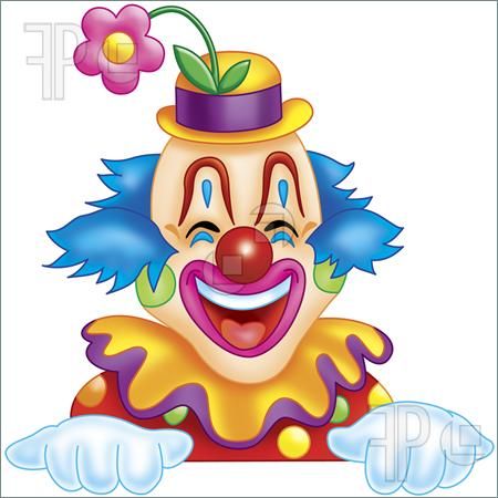 450x450 Happy Clown Clip Art Illustration Of A Digitally Rendered