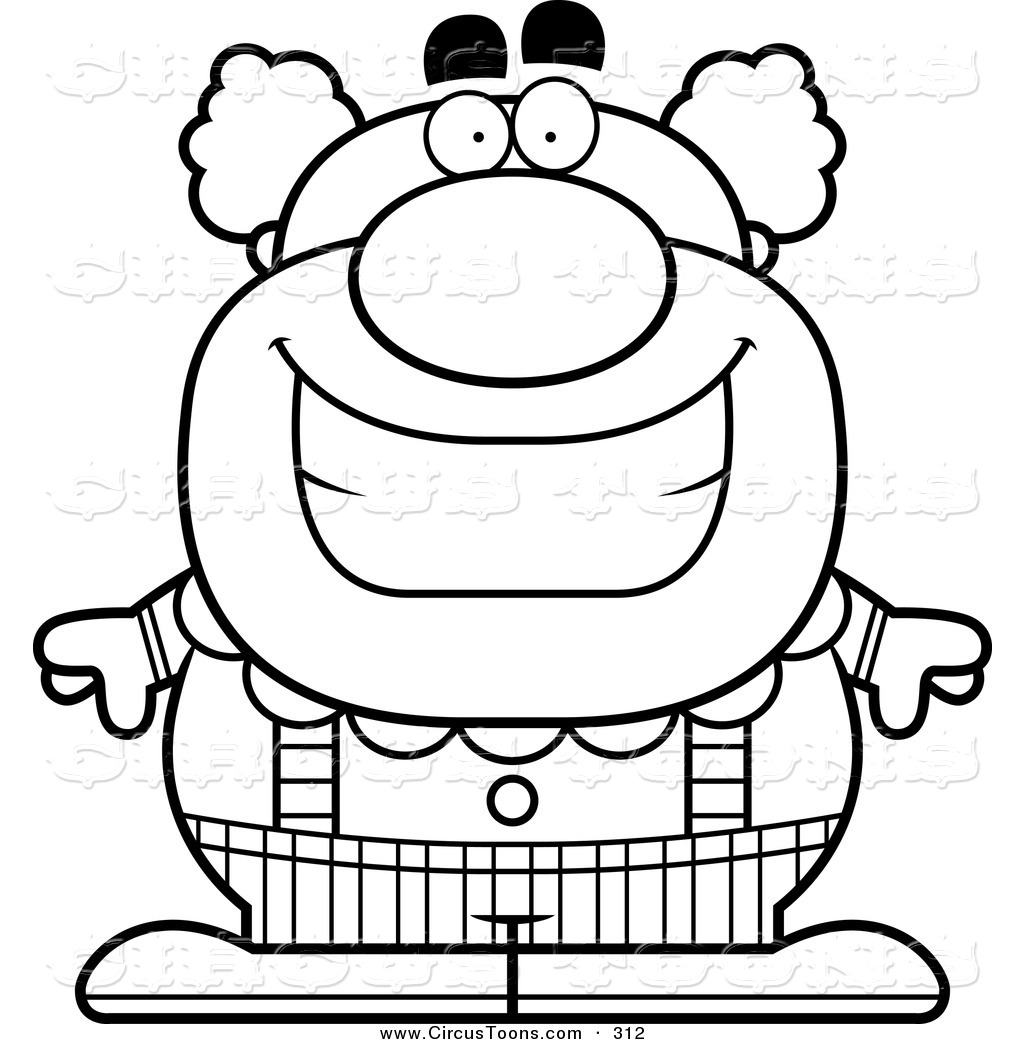 1024x1044 Circus Clipart Of A Black And White Happy Pudgy Circus Clown