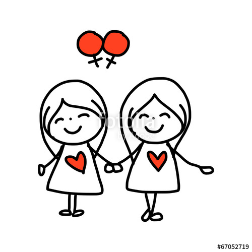 500x500 Hand Drawing Cartoon Happy Couple Wedding Stock Image And Royalty